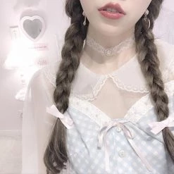 Peiliee Shop [2020 New] Yuki Hime Single Collar Pastel Babydoll Inner Blouse New Arrivals