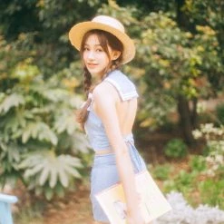 Peiliee Shop New Arrivals Dolly Sailor Set (Sailor Suit Roper Bodysuit Romper)