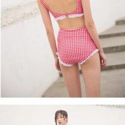 Peiliee Shop [SS2020] Love Strawberry Bikini Set High Waist