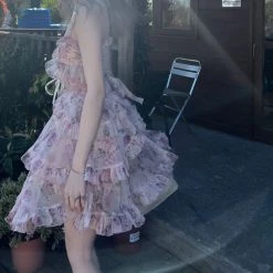 New Arrivals [Arilf SS22] Summer Juicy Peach Gentle Floral Dress