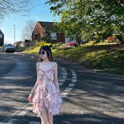 New Arrivals [Arilf SS22] Summer Juicy Peach Gentle Floral Dress