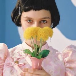 UNOSA Pink Lady Vintage Jacquard Qipao Dress Summer 2022