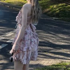 New Arrivals [Arilf SS22] Summer Juicy Peach Gentle Floral Dress