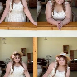 DAJUN [Curve Beauty] Dancing In My Garden Floral Dress