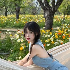 Peiliee Shop Dolly Sailor Denim Set