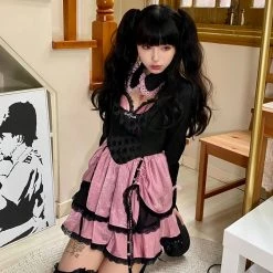 [Evil Tooth] Poker Spades Girl Gothic Punk Mini Dress♠️