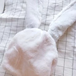 Peiliee Shop Bun Bun Love Sweet Faux Fur Hat