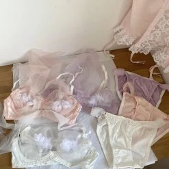 Japanese Lingeire [Basic] Flower Fairy Bralette Set New Arrivals