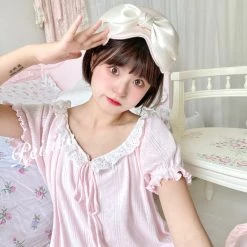Peiliee Design [Made By Peiliee] Love Is Two Hearts As One Cotton Sleepwear Loungewear Dress New Arrivals