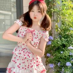 Rose Candy New Arrivals Summer Cherry Girl Set