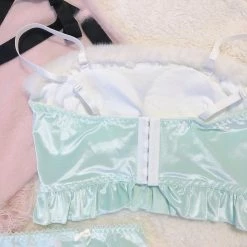 Japanese Lingere [Mid Season SALE] Mint To Be Snow Angel Bralette Set New Arrivals