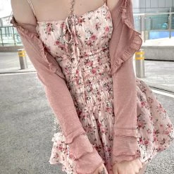 Arilf Y2K Floral Mini Dress Set