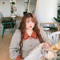 DAJUN [Curve Beauty] Live The London Way Autumn Dress