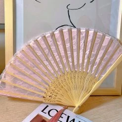 Peiliee Shop [Basic] Kyoto Sakura Season - Lace Handle Fan
