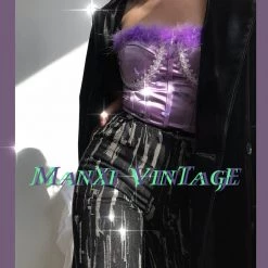 MANXI VINTAGE Butterfly Dreams Y2K Style Corset With Bones