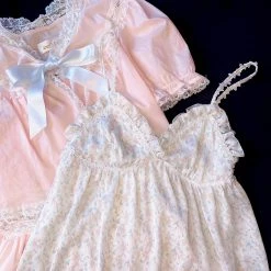 Japanese Lingeire Sunflower Girls Floral Chiffon Dress