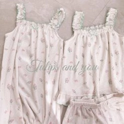 RIBERRY [Petite] Tulips And You Soft Lounge Wear Dress Pjs New Arrivals