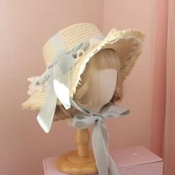 Peiliee Shop Accessories Mori Girls Floral Handmade Straw Hat