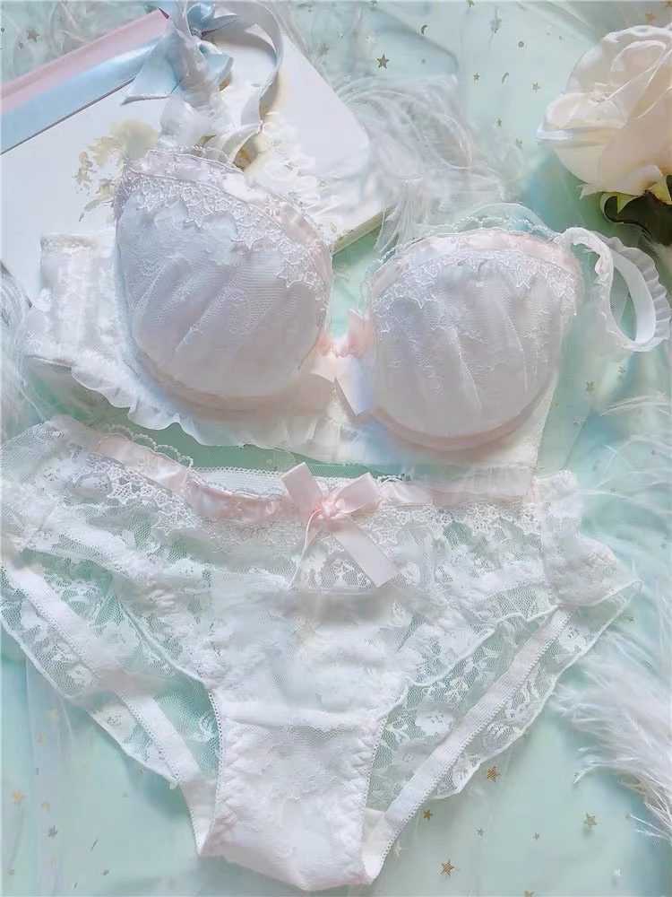 Japanese Lingerie Angel Ribbon For Stars And Roses Bra Set 28 Japanese Lingerie Angel Ribbon For Stars And Roses Bra Set