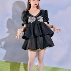 SEC-FLY New Arrivals The Dark Garden Mini Dress