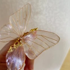 Peiliee Shop [Handmade] The Golden Butterfly Hairpin New Arrivals