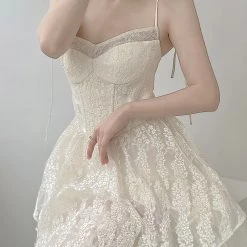 Vintage Inspired Moonlight Ballerina Lace Mini Dress New Arrivals