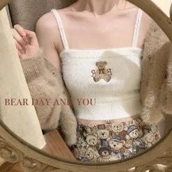 RIBERRY [Basic] Bear And You Faux Fur Top