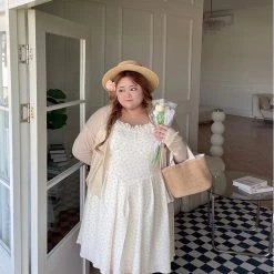 DAJUN [Curve Beauty] Dancing In My Garden Floral Dress