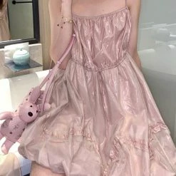 New Arrivals [Sweden Warehouse] Escaped Bunny In Peach Flower Garden Dress (designer Arilf)
