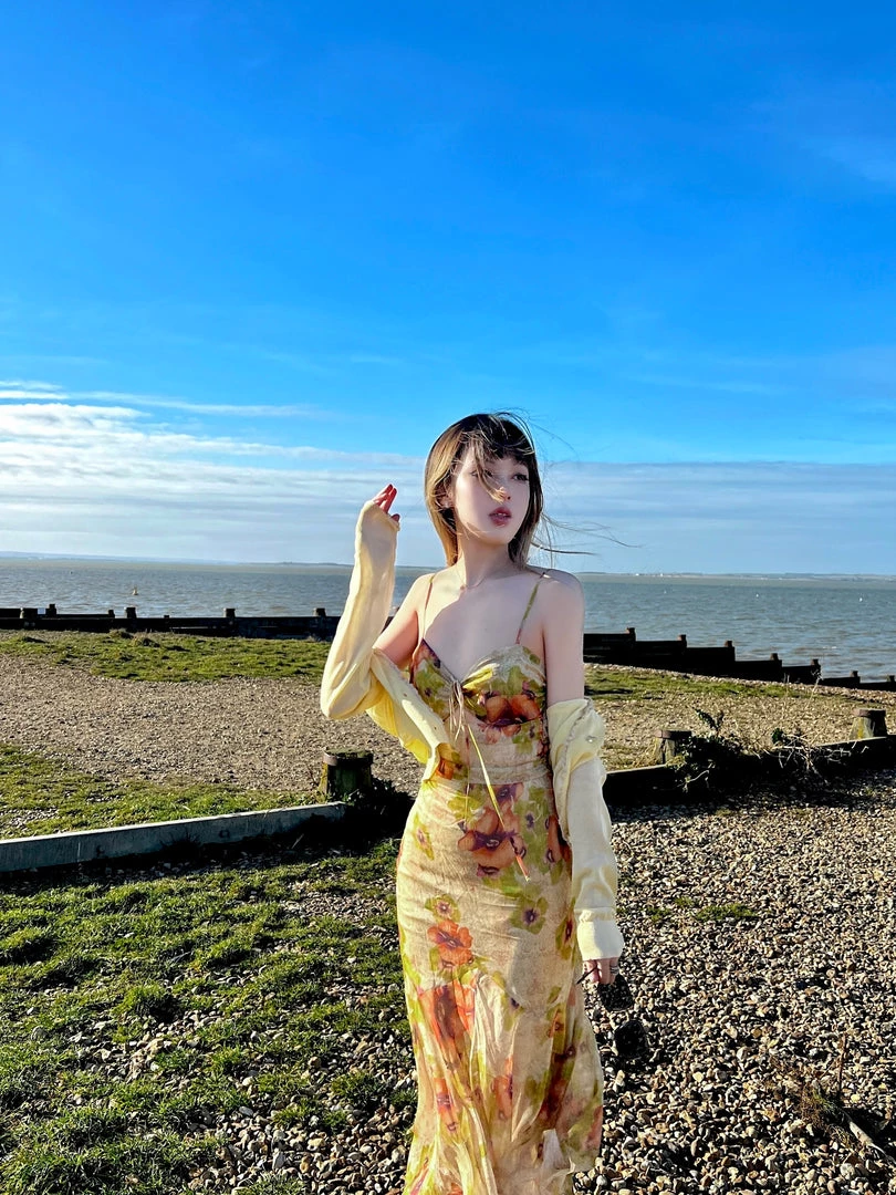 Arilf Pomegranate Flower Sea Floral Dress 15 Arilf Pomegranate Flower Sea Floral Dress