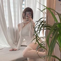 [Arilf Design] The Tender Trap Bodycon Mini Dress With Gloves Set