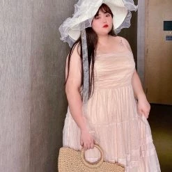 DAJUN New Arrivals [Curve Beauty] Peach Fairy Dress