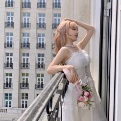 Peiliee Shop X Chic Memories New Arrivals [Premium Selected Brand] Swan Lake Memory Romantic Lace Mini Dress