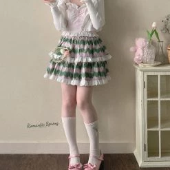 My Favorite 2022 New Arrivals [Basic] Strawberry Cheese Cake Lace Top