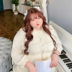 DAJUN New Arrivals [Curve Beauty] Song Of Angels Lace Dress