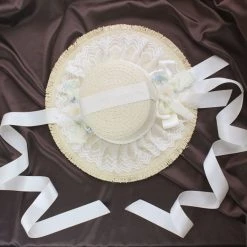 Peiliee Shop Accessories Mori Girls Floral Handmade Straw Hat