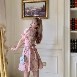 Peiliee Shop X Chic Memories [Last Stocks] Flower House Princess Vintage Mini Dress