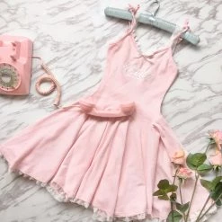 Peiliee Shop [2022 Remade] Lolita Dream Pink Cotton Dress