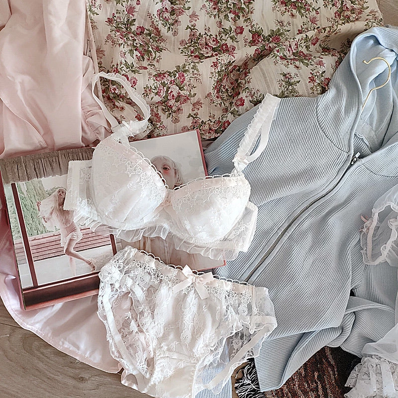 Japanese Lingerie Angel Ribbon For Stars And Roses Bra Set 27 Japanese Lingerie Angel Ribbon For Stars And Roses Bra Set