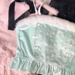 Japanese Lingere [Mid Season SALE] Mint To Be Snow Angel Bralette Set New Arrivals