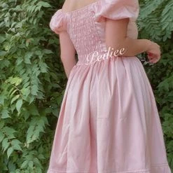 Peiliee Shop [Peiliee Design 5 Years Anniversary] Sakura Soft Satin Dress Set New Arrivals