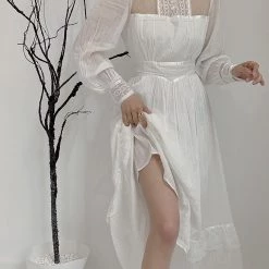 Snow Fairy Vintage Inspired Gunner Sax Dress Summer 2022