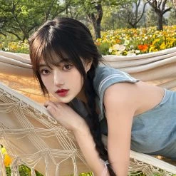 Peiliee Shop Dolly Sailor Denim Set