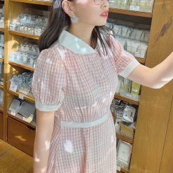 [Premium Selected] Arrived In Dream Land Gingham Dress (designer Rose Candy)
