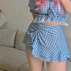 Basic Candy Doll Gingham Bikini Swimwear Set