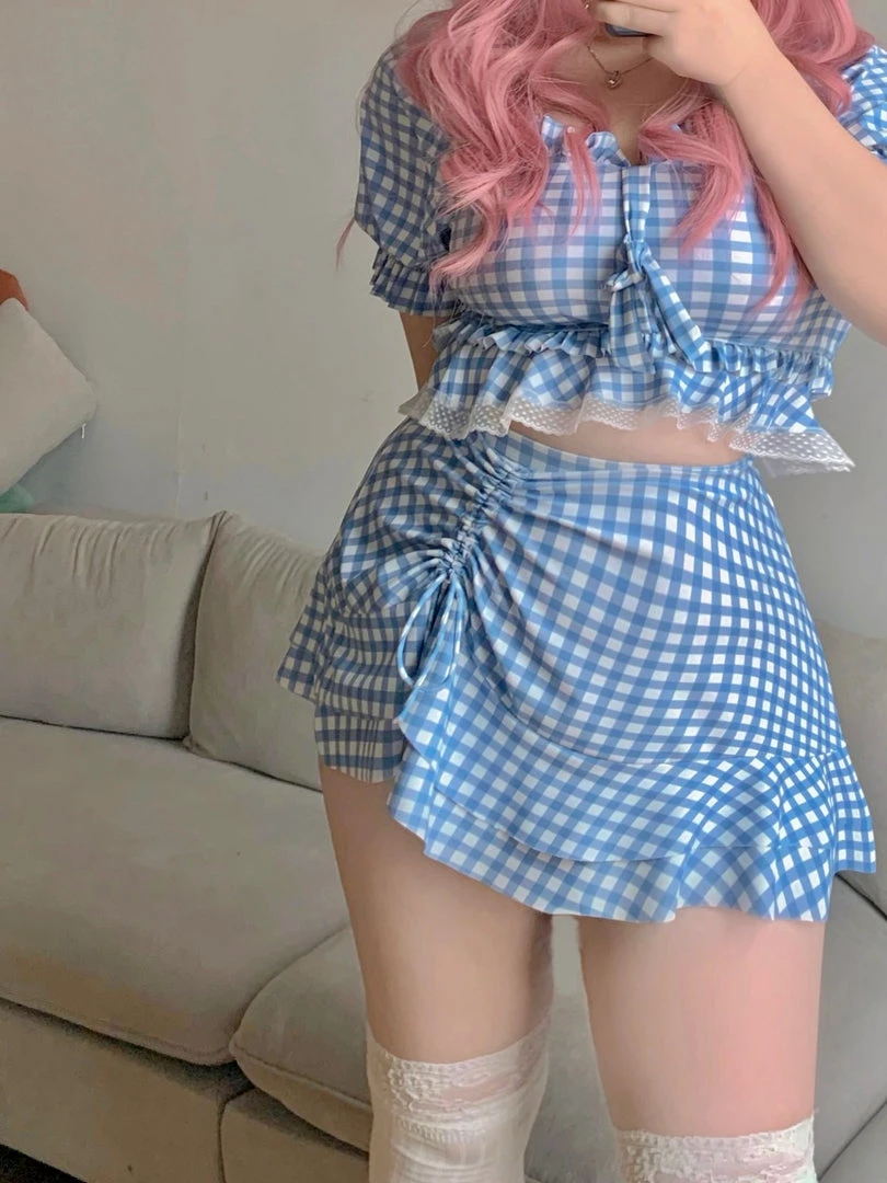 Basic Candy Doll Gingham Bikini Swimwear Set 1 Basic Candy Doll Gingham Bikini Swimwear Set