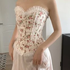 Peiliee Shop New Arrivals [Premium Selected] Rose Yard Corset