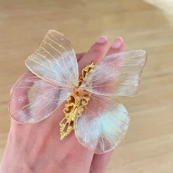 Peiliee Shop [Handmade] The Golden Butterfly Hairpin New Arrivals