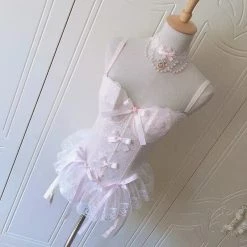 Peiliee Shop [More Sizes] Faded Sakura Doll Corset