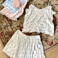 Japanese Lingeire [Basic] Pearl Flowers Day Lingerie Set